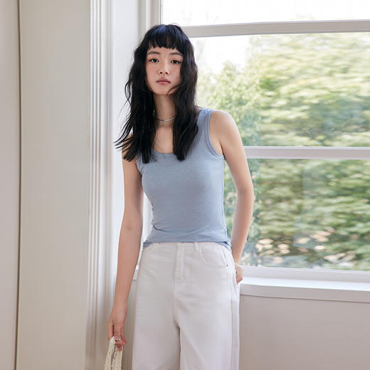 【BHH】【任选2件 单件不发】【黄金三角！羊毛×兰精天丝】ROW款平替春夏打底背心  WJ-9961 商品图5