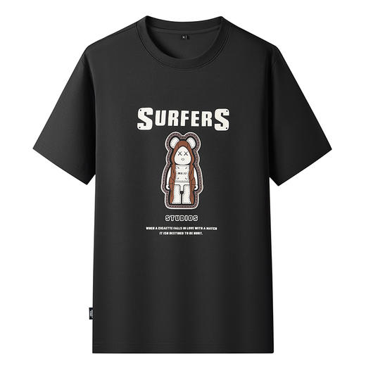 【棉质】【DKP】大依优型大码圆领短袖T恤轻奢休闲短袖男宽松T恤上衣胖子半袖 商品图0