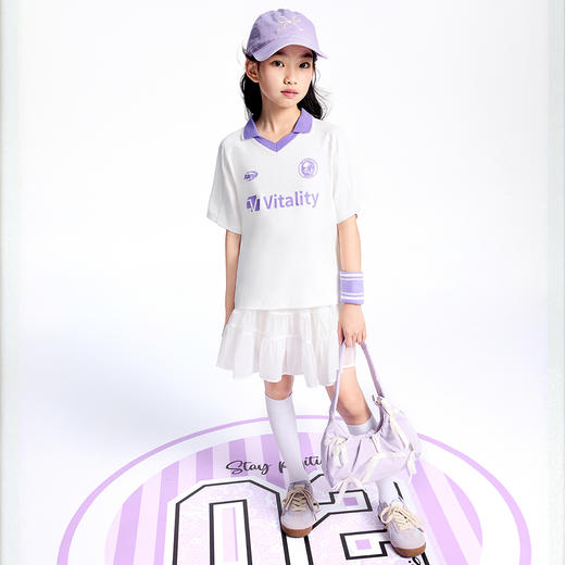 男女童翻领SORONA凉感短袖上衣夏季新款安奈儿童装实体店同款AM521622 商品图6