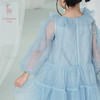 鹿谧 云蓝色荷叶袖礼服裙 商品缩略图2