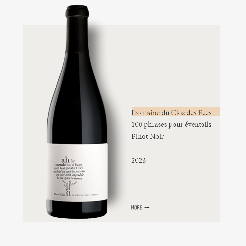 Domaine du Clos des Fees 100 phrases pour éventails Pinot Noir 2023仙子庄园100扇子黑皮诺干红2023