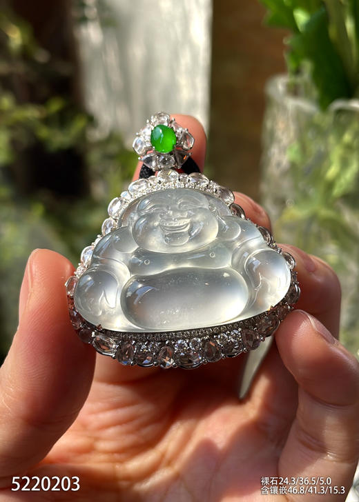 玻璃种佛公吊坠【5220203】具体价格微信咨询 商品图0