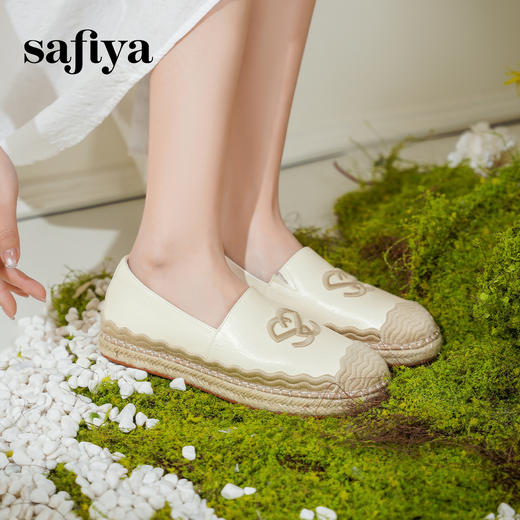 预售10天发|Safiya/索菲娅春新款编织复古百搭厚底懒人休闲渔夫鞋SFD1112235 商品图1