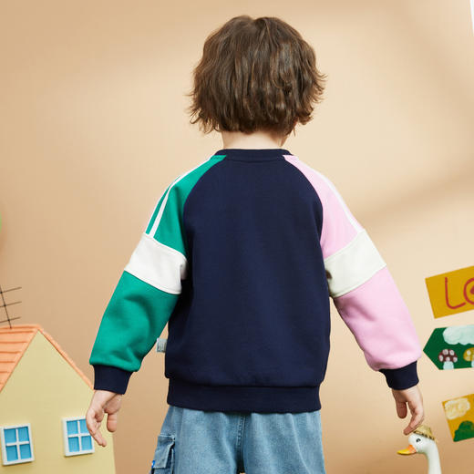 【80-130】【小猪佩奇】男童春秋撞色圆领卫衣 商品图6