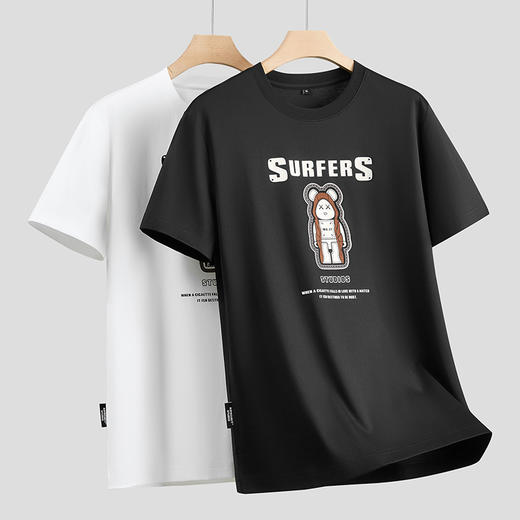 【棉质】【DKP】大依优型大码圆领短袖T恤轻奢休闲短袖男宽松T恤上衣胖子半袖 商品图2