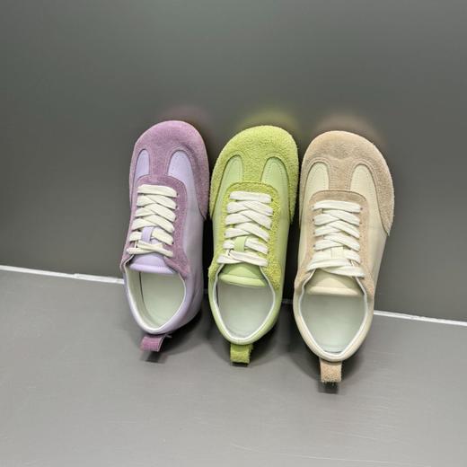 2025春季新品真皮拼色内增高德训鞋女运动休闲厚底阿甘鞋！ 商品图0