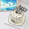 初音未来二次元线条手绘蛋糕 商品缩略图3
