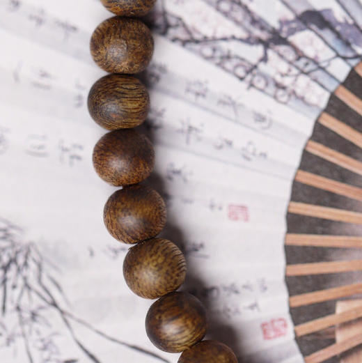 【青山特惠】5mm 45颗 绿棋楠【红盈】沉香手串 c25 商品图4