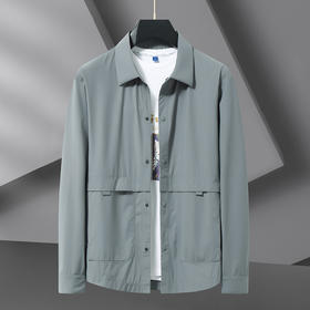 【防晒衣】【DWN】大依优型大码防晒皮肤衣冰丝薄款外套大码夹克男翻领夏季户外皮肤衣加肥加大上衣