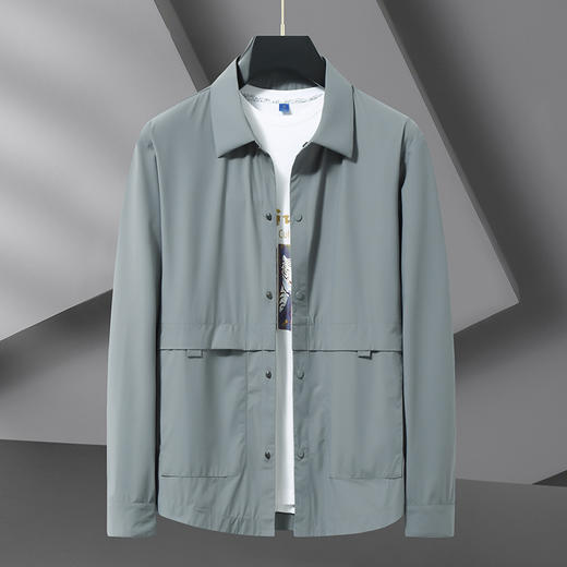 【防晒衣】【DWN】大依优型大码防晒皮肤衣冰丝薄款外套大码夹克男翻领夏季户外皮肤衣加肥加大上衣 商品图0