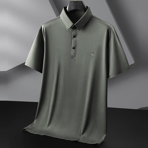 【冰丝】【DWN】大依优型大码男装短袖POLO衫T恤加肥加大宽松休闲冰丝打底夏季胖子男士上衣 商品图0