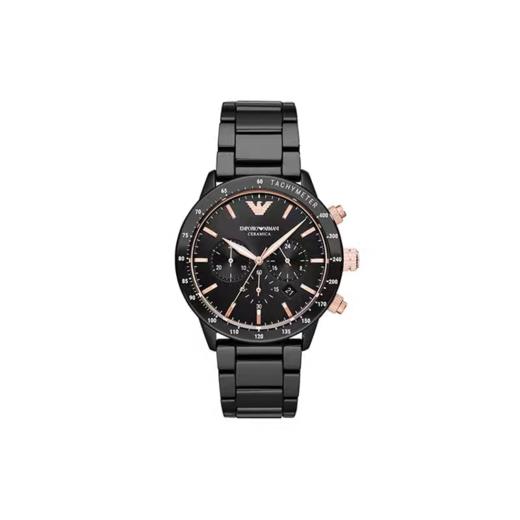 Armani阿玛尼手表黑武士陶瓷表带飞行员防水石英男士腕表AR70002 商品图0