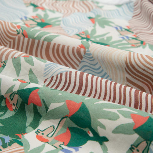 谜底花色衬衫七分袖女2025夏季新款小碎花拼接合体衬衣256MC6221 商品图3