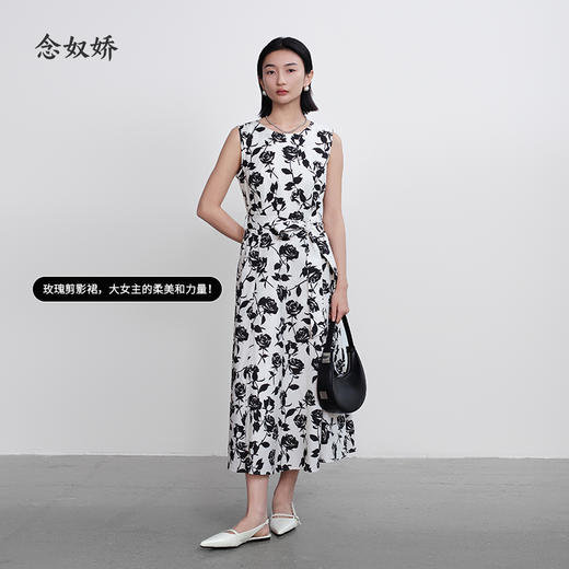 【商场同款】CND5367 “ 玫瑰剪影裙 ” 亲肤舒适 轻盈而坚韧 花型连衣裙 商品图13