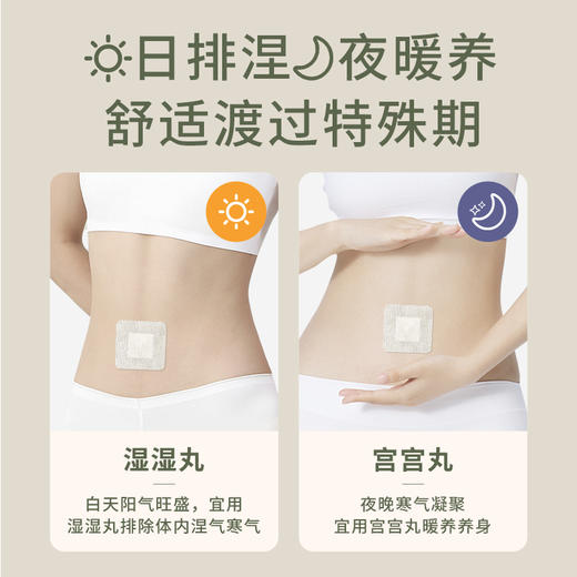 【昼夜分时 科学养护】后辰艾草肚脐贴艾绒贴家用草本湿湿丸暖暖丸  30贴/盒 商品图3