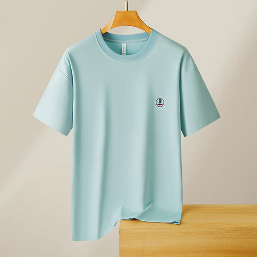 【精梳棉】【DX】大依优型大码短袖T恤圆领时尚潮流宽松潮牌加肥加大上衣男士半袖打底 商品图5