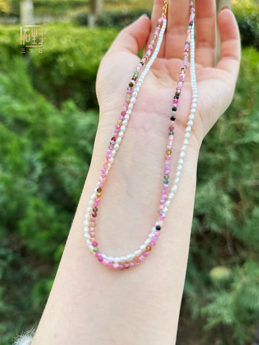 双向奔赴--彩宝米珍珠多用双层链 商品图3