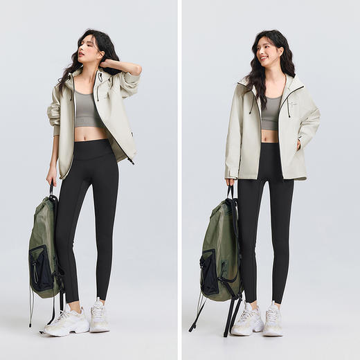 森马休闲裤女高弹收腹紧身打底裤2025春新款黑色随心裁九分裤纯色 商品图3