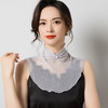 雀说 80克网眼真丝假领子女薄款纯色百搭桑蚕丝防晒领子1019 商品缩略图5