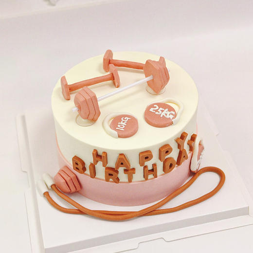 健身主题翻糖杠铃蛋糕 商品图4