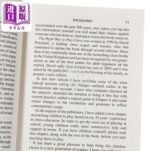 【中商原版】下棋的正确方式 国际象棋 英文原版 The Right Way to Play Chess David Pritchard 棋谱棋局策略新手指南 商品图2