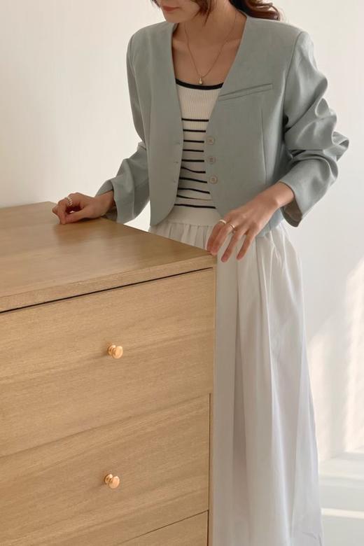 LNNNS 蓝色韩系简约短款外套 19887 商品图0