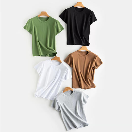 优选丨馥迦 珍珠supima棉简约圆领T 商品图1