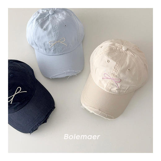 【YW】无忧购韩国ins蝴蝶结儿童棒球帽(截单后7天发货) 商品图0