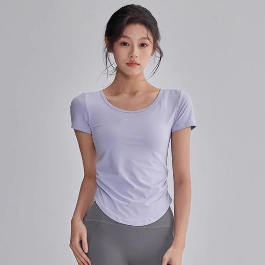 【限时秒】YOGACODE【火树银花系列】瑜伽服短袖T恤女网纱拼接透气运动上衣DWY115119 商品图2