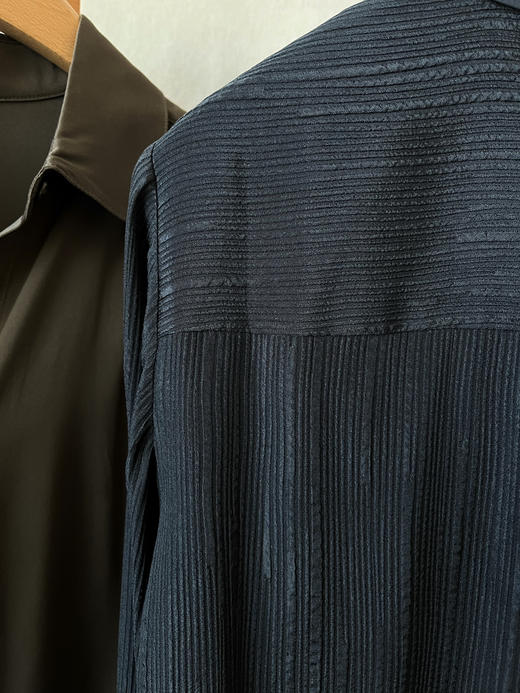 【通勤隐形盔甲】噢蜜ooomeooo重磅提花黑真丝衬衫 商品图6