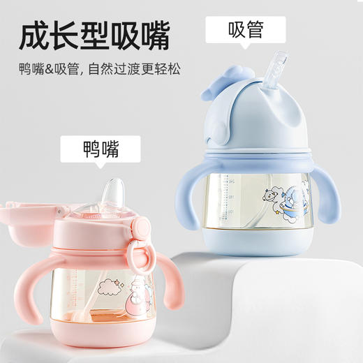 贝肽斯学饮杯鸭嘴杯宝宝专用吸管杯婴儿6个月以上婴幼儿喝水杯 商品图1