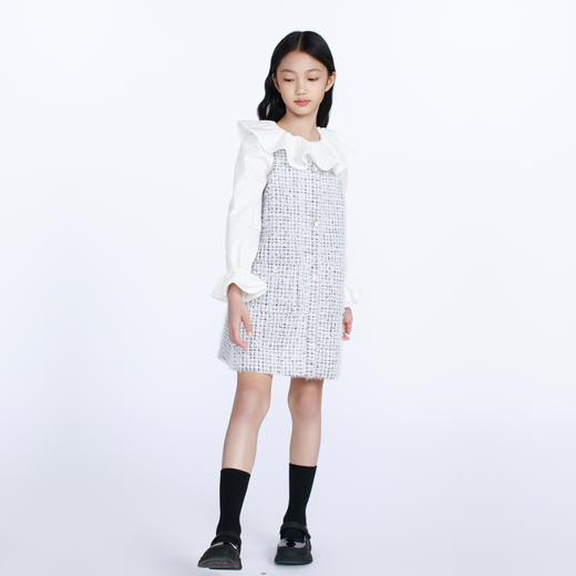鹿谧 黑白格纹背心裙 商品图3