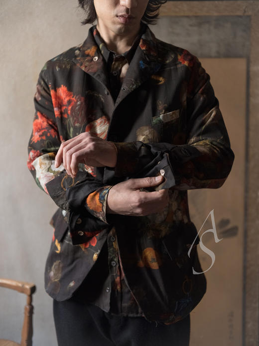 Paul Harnden 男士古典花卉油画blazer 商品图0