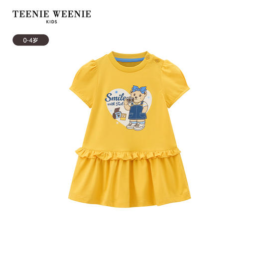 TeenieWeenie Kids小熊童装女宝宝泡泡袖短袖印花连衣裙T0OM256367I 商品图3
