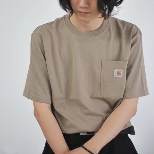 贸易公司订单!2025经典口袋男女情侣时尚宽松工装打底短袖T恤! 商品图0