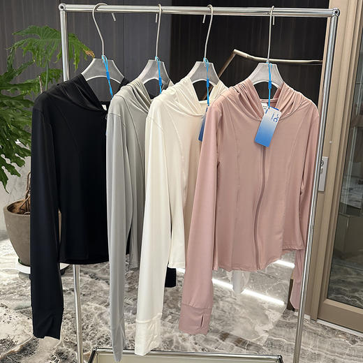 官网219！小野和zi同款UPF50原纱凉感连帽修身防晒衣女 防紫外线收腰修身轻薄凉皮外套 商品图9