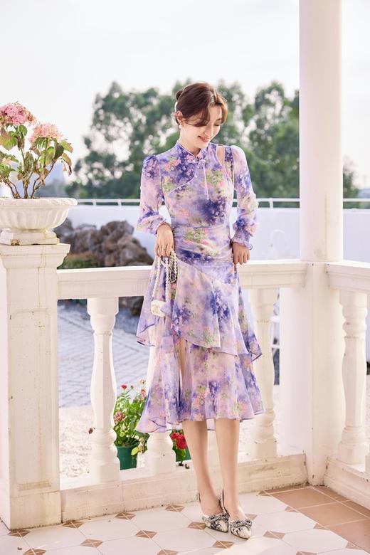 Le Malene 露肩盘扣修身鱼尾连衣裙 19908 商品图7