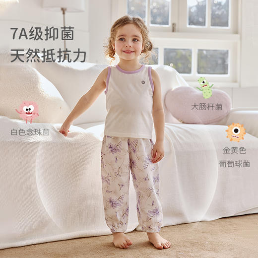 【2025年春夏新品】i-baby/英伦宝贝自然生长纱布儿童防蚊裤女宝宝灯笼裤 春夏季婴幼儿纱布长裤透气 商品图3