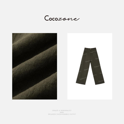 COCO ZONE 刘一一 25新款女士设计感口袋显瘦百搭休闲裤CD2A0590 商品图2