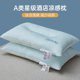自然醒A类全棉星级酒店凉感枕头枕芯一对套家用护颈椎助睡眠酒店专用成人高低枕头芯XK