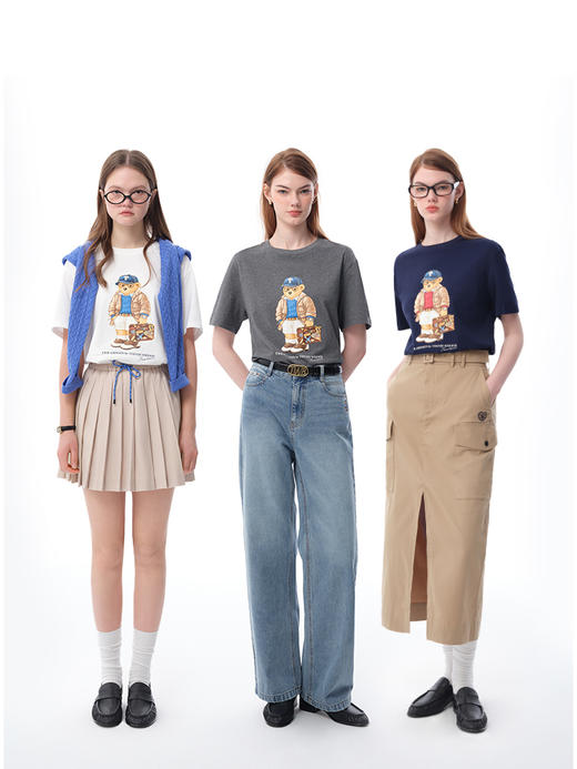 Teenie Weenie小熊卡通T恤女夏季女t恤TTRW256315I 商品图4