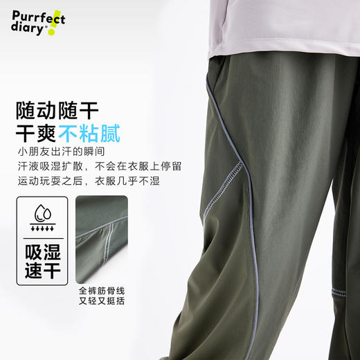 【排汗裤】【咕噜日记】童装儿童透气休闲裤25夏季男童轻薄束脚裤运动PXK2507 商品图3