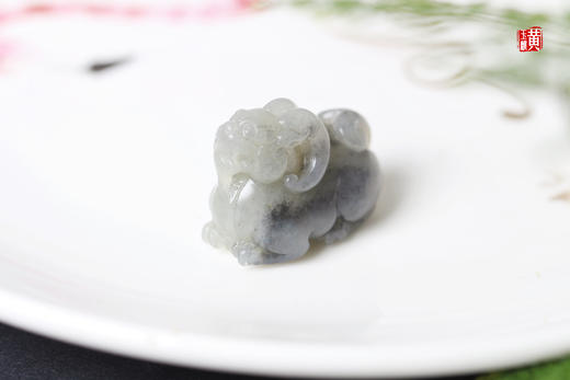 和田墨玉青花【貔貅】吊坠  配精美挂绳 商品图1