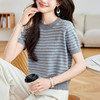 馥迦经典条纹圆领T恤 商品缩略图1