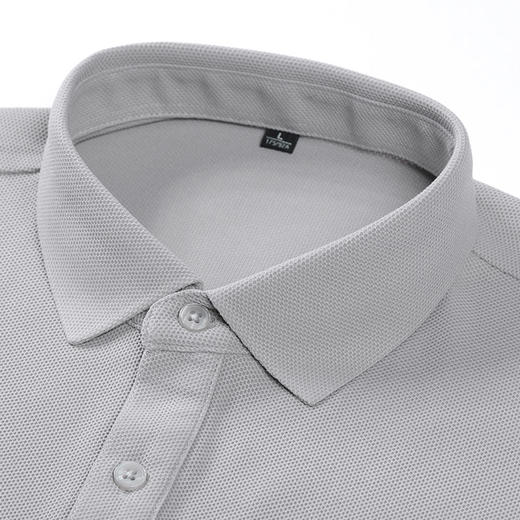 罗蒙六角珠短袖polo衫夏季男女款休闲t恤纯色凉感polo衫男短袖 商品图9