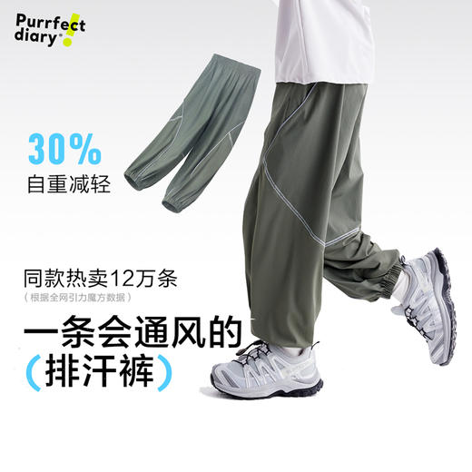 【排汗裤】【咕噜日记】童装儿童透气休闲裤25夏季男童轻薄束脚裤运动PXK2507 商品图2