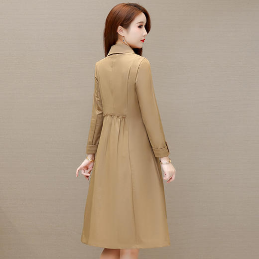 韩版修身气质单排扣，中长款时尚大码风衣QYM-XYKL-21K310 商品图2