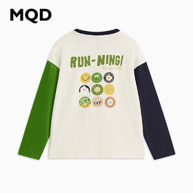 【MQD】【索罗娜】童装男童长袖T恤春秋装款儿童打底衫圆领内搭上衣
