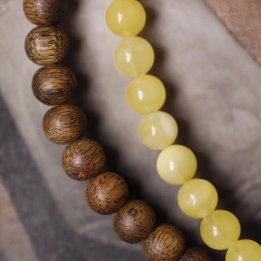 【青山特惠】5mm 45颗 绿棋楠【红盈】沉香手串 c25 商品图1