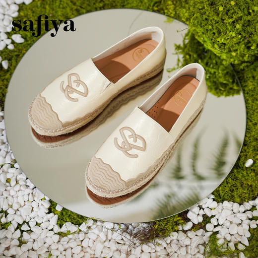 预售10天发|Safiya/索菲娅春新款编织复古百搭厚底懒人休闲渔夫鞋SFD1112235 商品图5